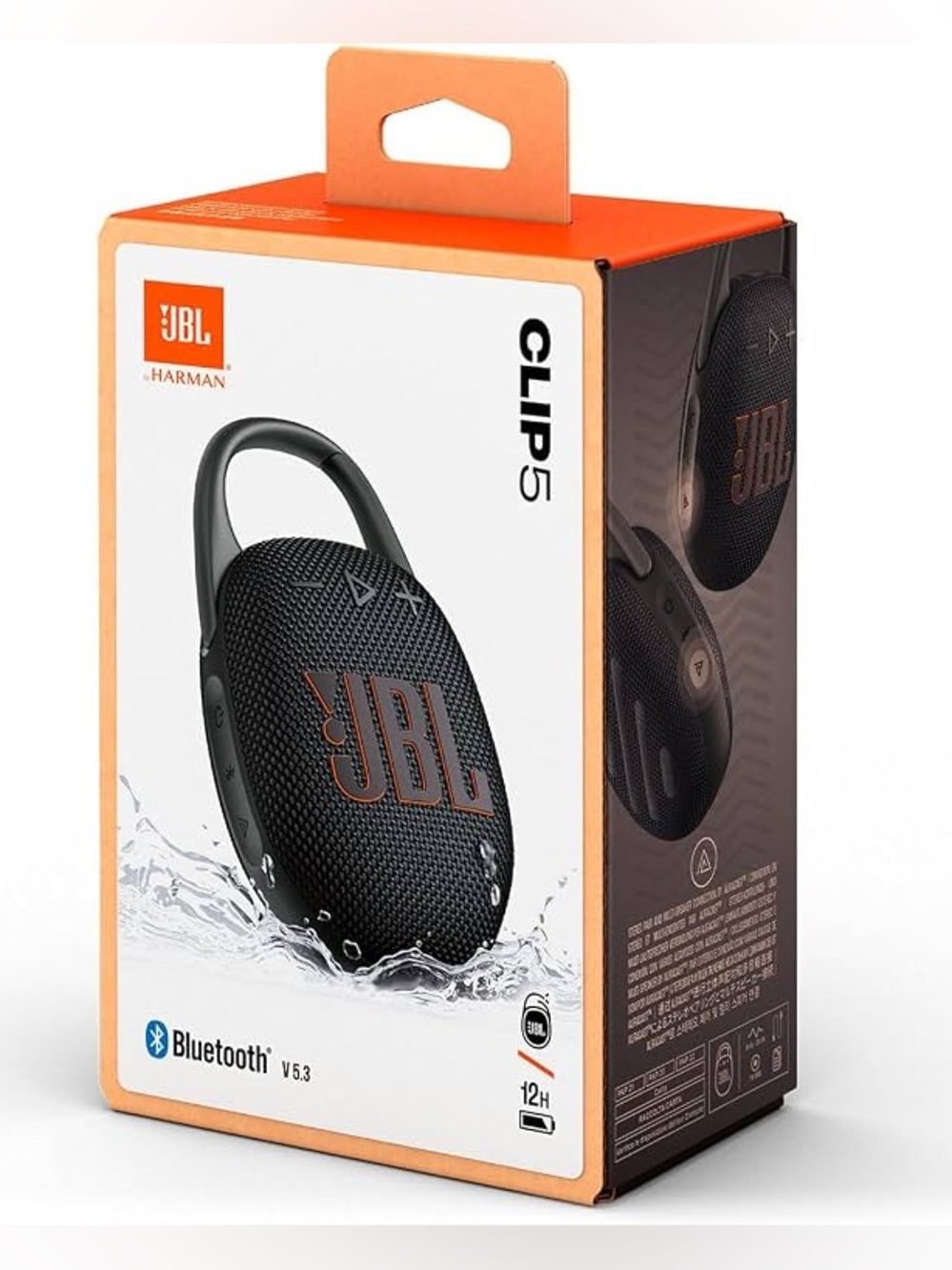 JBL Clip 5 Bluetooth Speaker NWT Black Waterproof Portable JBL Pro Sound